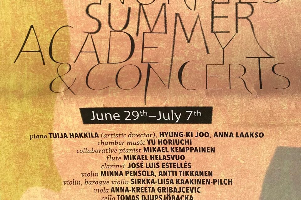Nurmeksen kesäakatemia  ja kesäkonsertit 30.6.-7.7.2019  